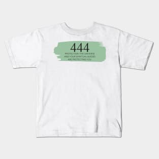 444 Angel Number green Kids T-Shirt